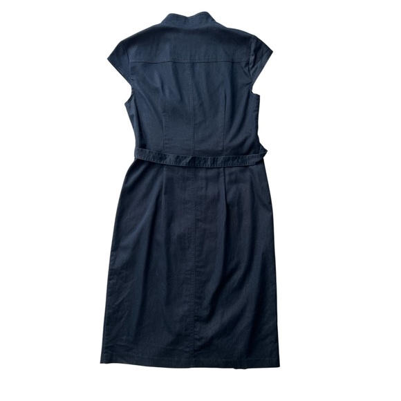 Connected Navy Button-Down Lightweight Dress - 6 - Picture 2 of 7